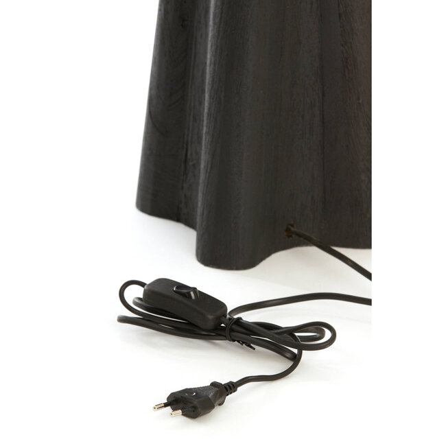 Light en Living Lampvoet 15x15x40 cm NAVELLI hout mat zwart