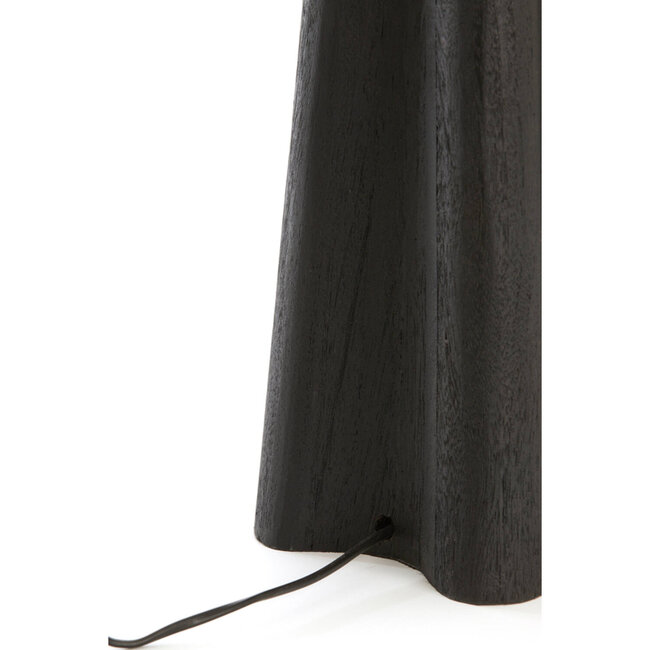 Light en Living Lampvoet 15x15x40 cm NAVELLI hout mat zwart