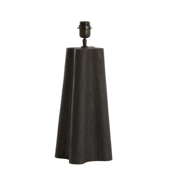 Light en Living Lampvoet 15x15x40 cm NAVELLI hout mat zwart