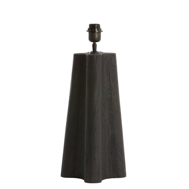 Light en Living Lampvoet 15x15x40 cm NAVELLI hout mat zwart
