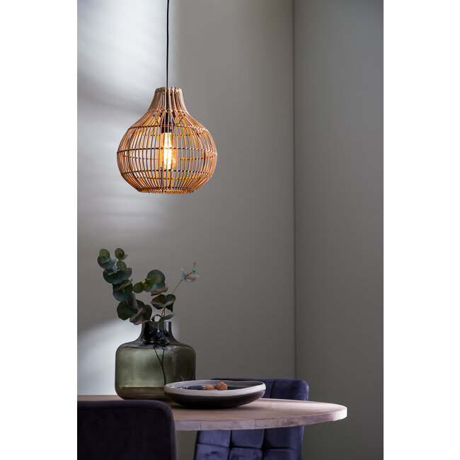 Light en Living Hanglamp Ø30x31,5 cm PACINO rotan donker bruin