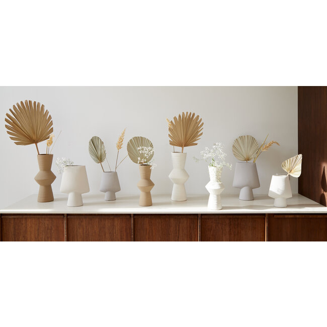 Light en Living Vaas deco CIARA  keramiek grijs - 2 maten