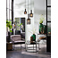Light & Living Hanglamp Ø22x52 cm LEKAR zwart+smoke glas
