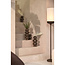 Light & Living Vaas deco Ø13x26 cm ROGANO keramiek donker bruin