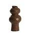 Light en Living Vaas deco Ø13x26 cm ROGANO keramiek donker bruin