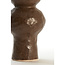 Light & Living Vaas deco Ø13x26 cm ROGANO keramiek donker bruin