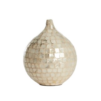 Light & Living Vaas deco Ø22x25 cm ELORZA bamboe crème