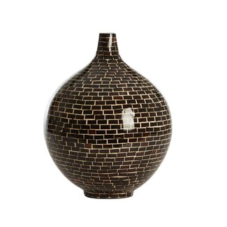 Light & Living Vaas deco Ø28x35 cm ELORZA bamboe donker bruin+naturel