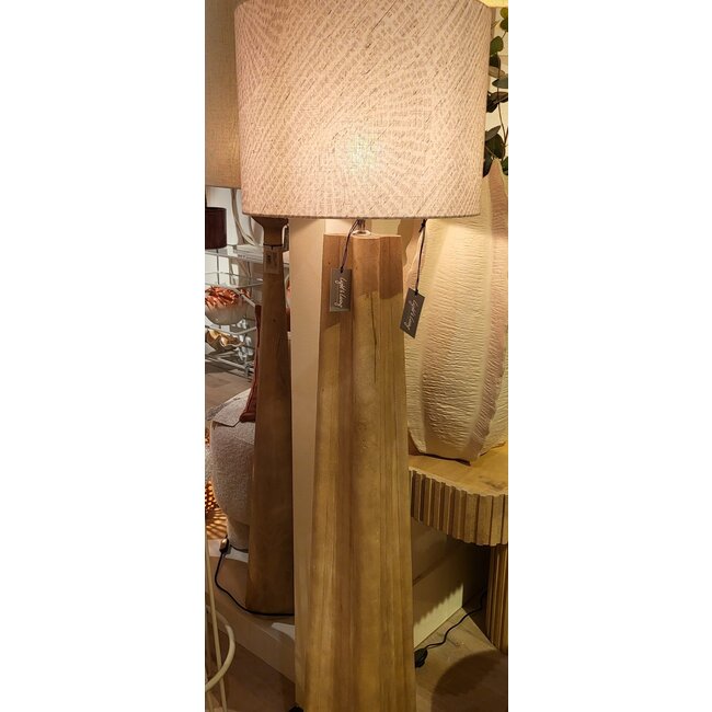 Light en Living Vloerlamp 23x23x125 cm NAVELLI hout mat naturel