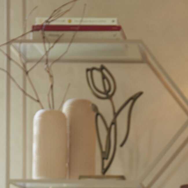 Light en Living Ornament op voet 24x8,5x45 cm TULIPANU antiek brons