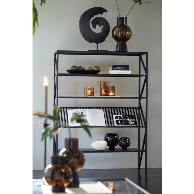 Light en Living Windlicht Ø21x21 cm ELIA glas  bruin-d.bruin