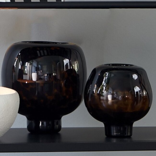 Light en Living Windlicht Ø21x21 cm ELIA glas  bruin-d.bruin