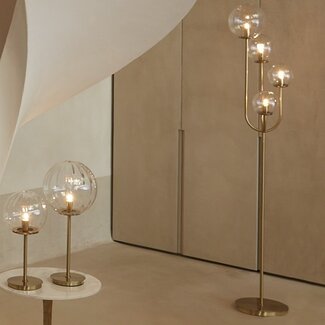 Light & Living Vloerlamp 4L 42x20x182 cm MAGDALA  glas helder+goud