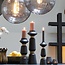 Light en Living Kandelaar ILVAR mat zwart +antiek brons - 3 maten