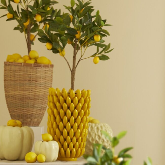 Light en Living Vaas Ø25x45 cm ZITA keramiek geel