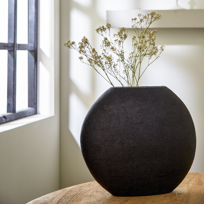 Light en Living Vaas deco RAYSKIN mat zwart - 49,5x20x45 cm