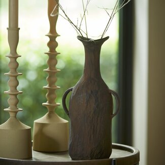Light en Living Vaas deco 16x10x32 cm ANCONI donker bruin