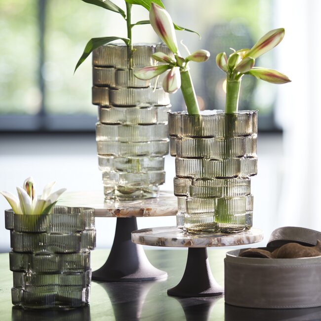 Light en Living Vaas Ø17x17 cm DOURO smoke glas