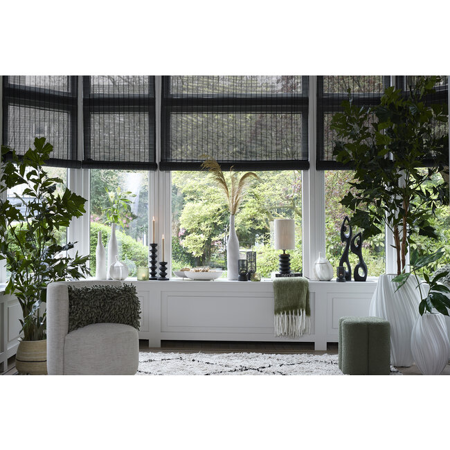 Light en Living Poef 38x38x45 cm NALANI bouclé donker groen