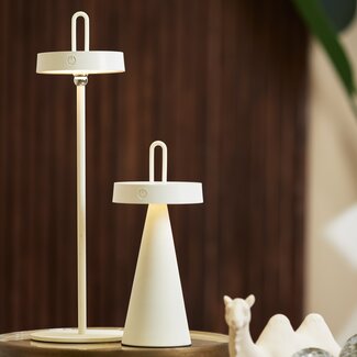Light & Living Tafellamp LED Ø13x47 cm AMPEHA crème