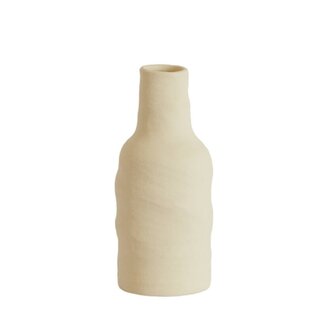 Light & Living Vaas deco Ø8,5x20 cm SESTO keramiek mat crème