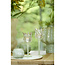 Light & Living Theelicht op voet Ø9,5x21 cm FLORA gls mat mint groen+helder