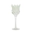 Light en Living Theelicht op voet Ø9,5x24 cm FLORA glas helder+mt mint groen