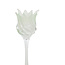 Light & Living Theelicht op voet Ø9,5x24 cm FLORA glas helder+mt mint groen