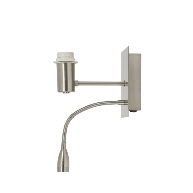 Light en Living Wandlamp+ledflex 20x11x35 cm REGINA nikkel satijn