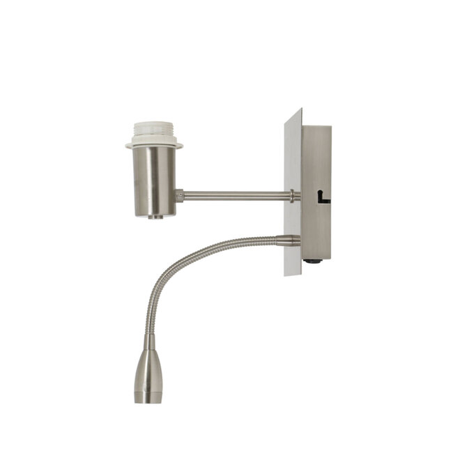 Light en Living Wandlamp+ledflex 20x11x35 cm REGINA nikkel satijn