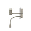 Light en Living Wandlamp+ledflex 20x11x35 cm REGINA nikkel satijn