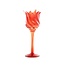 Light & Living Theelicht op voet Ø9,5x24 cm FLORA glas rood+mat rood