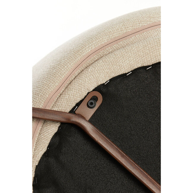 Light en Living Eetkamerstoel 57x56x74 cm ALUKO crème+bruin