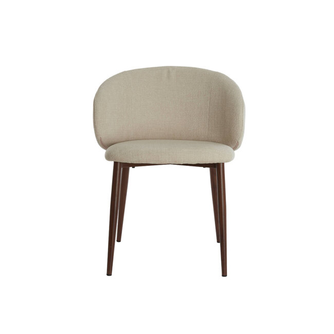Light en Living Eetkamerstoel 57x56x74 cm ALUKO crème+bruin