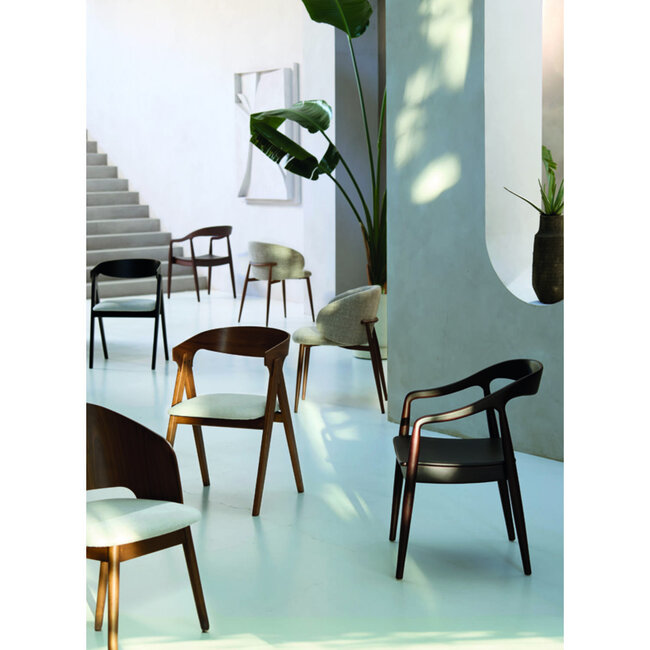 Light en Living Eetkamerstoel 57x56x74 cm ALUKO crème+bruin