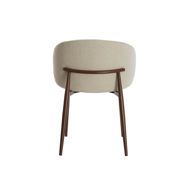 Light en Living Eetkamerstoel 57x56x74 cm ALUKO crème+bruin