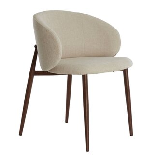 Light en Living Eetkamerstoel 57x56x74 cm ALUKO crème+bruin