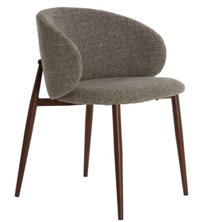 Light en Living Eetkamerstoel 57x56x74 cm ALUKO zwart-licht bruin+bruin