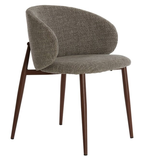 Light en Living Eetkamerstoel 57x56x74 cm ALUKO zwart-licht bruin+bruin