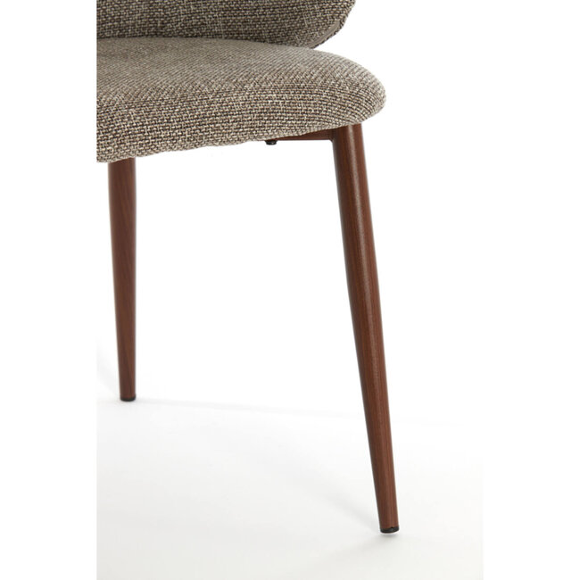 Light en Living Eetkamerstoel 57x56x74 cm ALUKO zwart-licht bruin+bruin