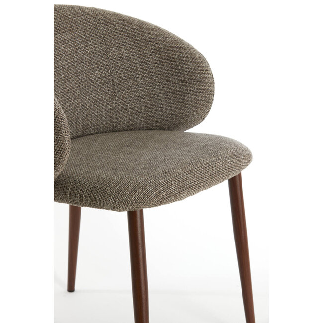 Light en Living Eetkamerstoel 57x56x74 cm ALUKO zwart-licht bruin+bruin