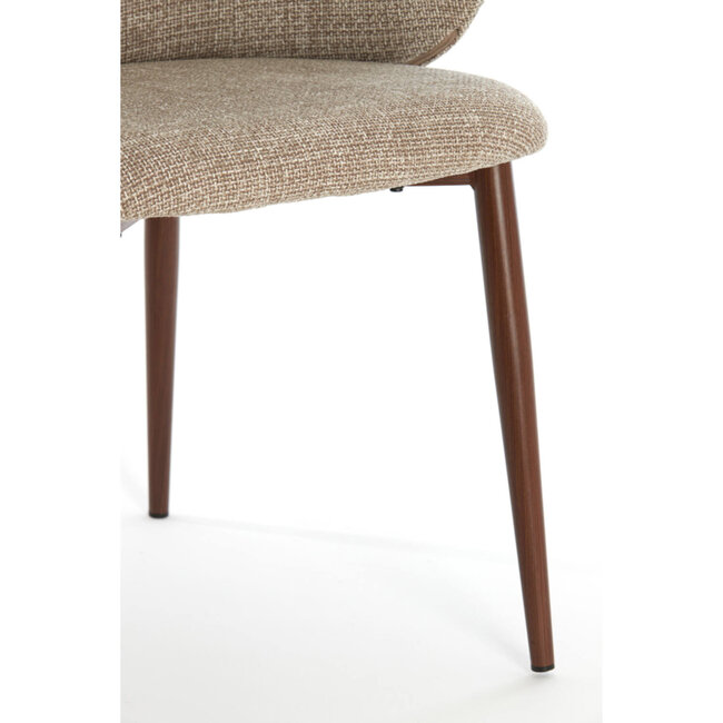 Light en Living Eetkamerstoel 57x56x74 cm ALUKO licht bruin+bruin