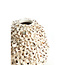 Light en Living Vaas deco Ø26x27 cm UBATE bamboe+schelp crème+bruin