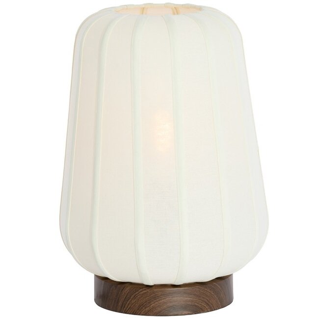 Light en Living Tafellamp Ø30x41,5 cm BIBURY hout print donker bruin+wit