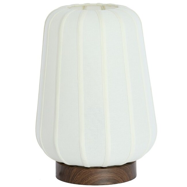 Light en Living Tafellamp Ø30x41,5 cm BIBURY hout print donker bruin+wit