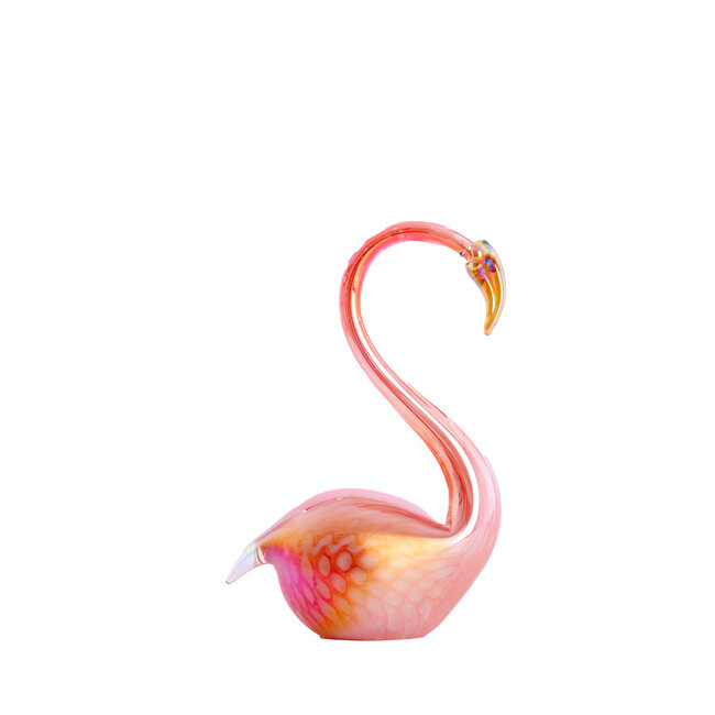 Light en Living Ornament 13x8x20 cm SWAN glas oranje