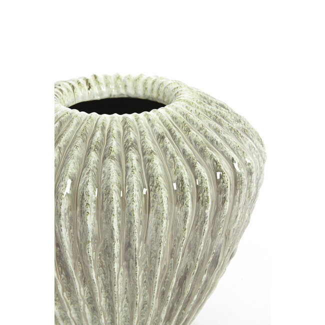 Light en Living Vaas deco Ø32x28 cm CACTI shiny mint groen