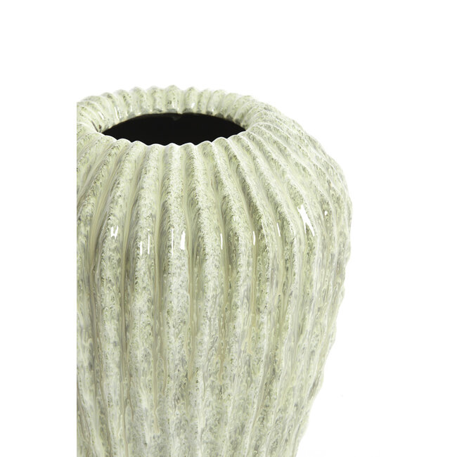 Light en Living Vaas deco Ø29x37 cm CACTI shiny mint groen