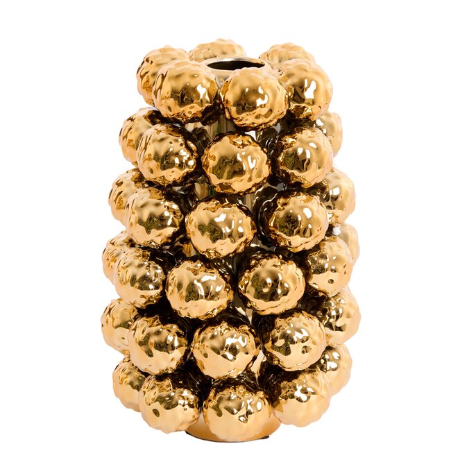 Light en Living Vaas deco Ø16x24,5 cm BUTANG keramiek metallic goud