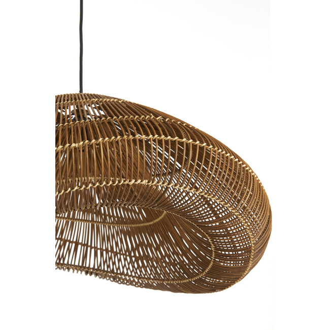 Light en Living Hanglamp 65x64x30,5 cm JANZUR rattan donkerbruin